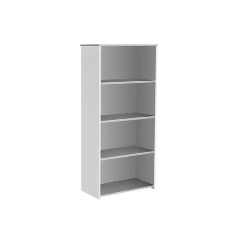 Bookcase (Solid Back Panels) - 1600 - Grey